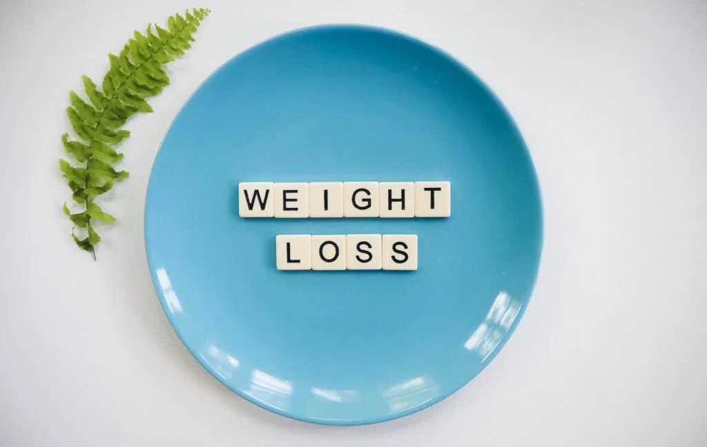 Scrabble Pieces On A Plate writing weight loss